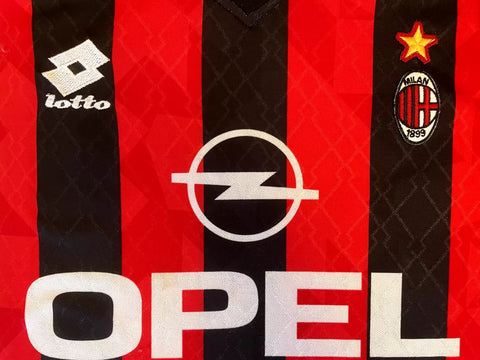 Store Shirt • AC Milan • 1995 • Lotto • Home • Size L - Calcio 90
