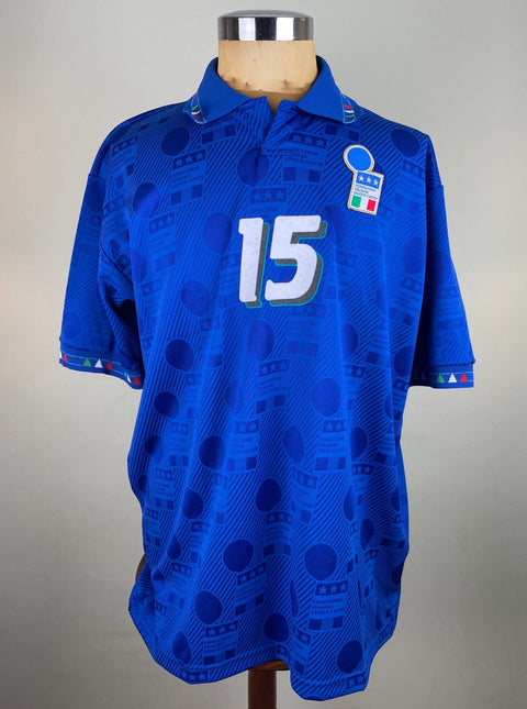 Match Shirt • National • Italia • 1994 • Diadora • Home • 15 • WC 94 • Antonio Conte - Calcio 90