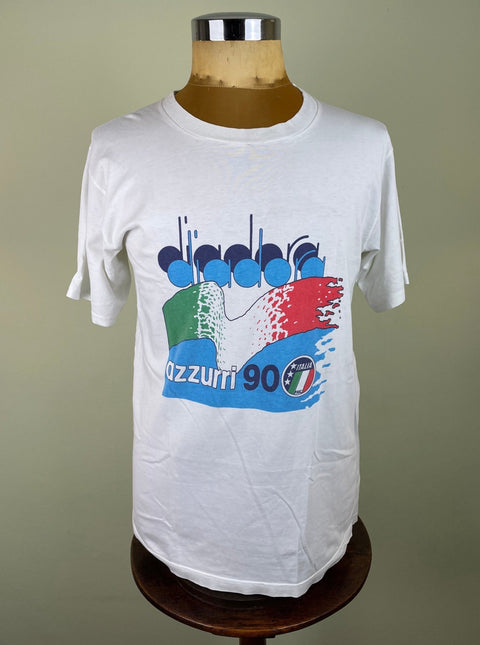 T-Shirt • 1990 • World Cup 90 • Italia • Azzurri 90 Diadora Official T-Shirt - Calcio 90