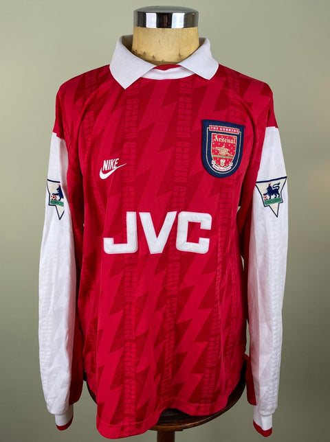 Match Shirt • Premier League Club • Arsenal • 1994 • Nike • Home • 8 • Ian Wright • Match Worn - Calcio 90