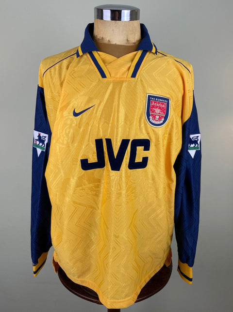 Match Shirt • Premier League Club • Arsenal • 1997 • Nike • Away • 8 • Ian Wright • Match Worn - Calcio 90