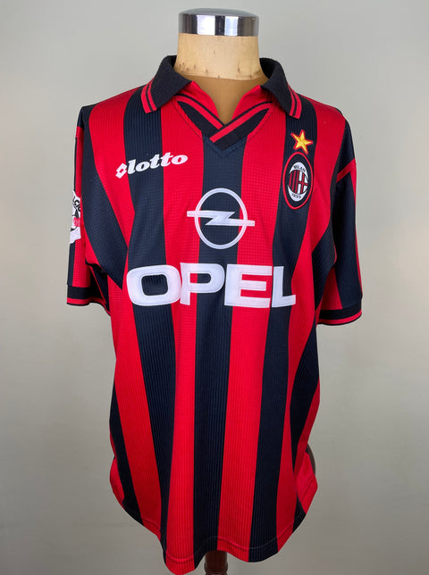 Match Shirt • Club • AC Milan • 1997 • Lotto • Home • #4 • Demetrio Albertini • Match Worn