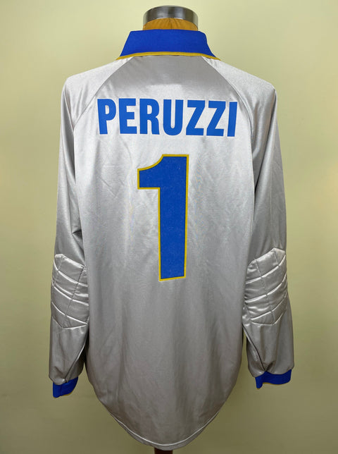 Match Shirt • National • Italia • 1996 • Nike • Keeper • #1 • Angelo Peruzzi • Match Prepared • Euro 96