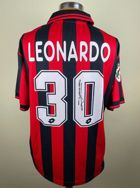 Match Shirt • Club • AC Milan • 1997 • Lotto • Home • 30 • Leonardo • Match Worn • Signed - Calcio 90