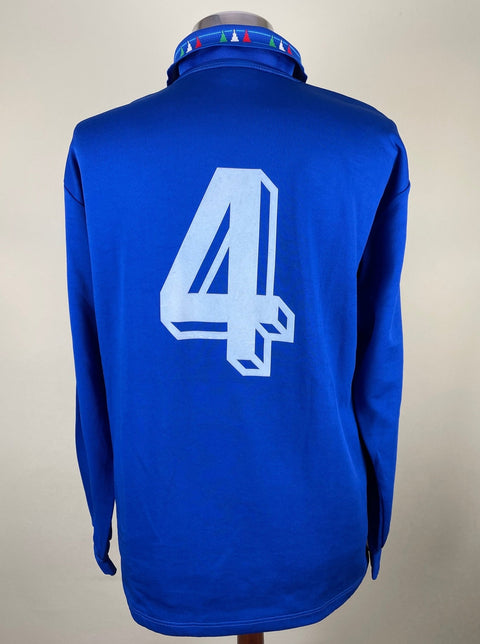 Match Shirt • National • Italia • 1993 • Diadora • Home • 4 • Dino Baggio • vs Malta • WC 94 Qualifiers - Calcio 90