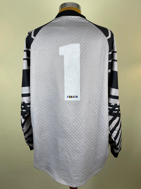 Match Shirt • National • Italia • 1995 • Nike • Keeper • #1 • Angelo Peruzzi • vs Ukraine • Euro 96 Qualifiers