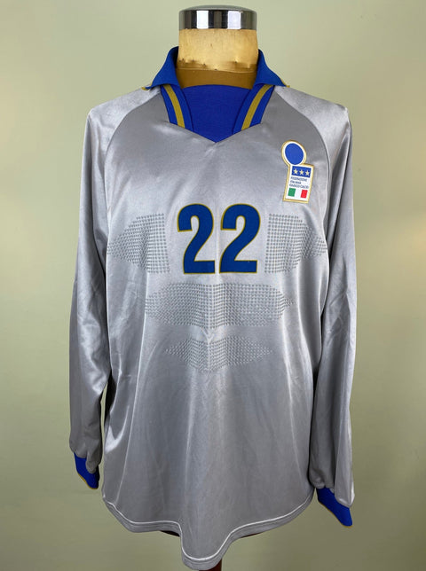 Match Shirt • National • Italia • 1997 • Nike • Home • 22 • Luca Bucci • Match Prepared - Calcio 90