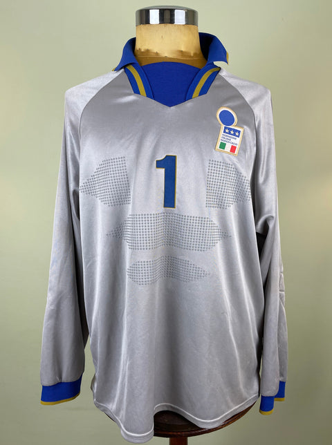 Match Shirt • National • Italia • 1997 • Nike • Home • #1 • Angelo Peruzzi • vs England • WC 98 Qualifiers