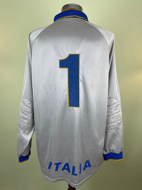 Match Shirt • National • Italia • 1997 • Nike • Home • 1 • Angelo Peruzzi • vs England • WC 98 Qualifiers - Calcio 90