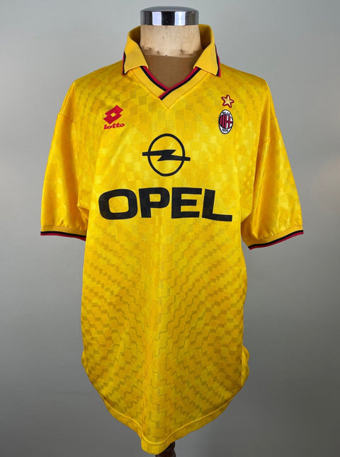 Match Shirt • Club • AC Milan • 1995 • Lotto • Third • 18 • Roberto Baggio • Match Prepared - Calcio 90