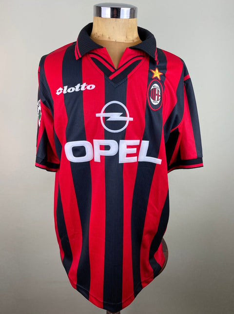 Match Shirt • Club • AC Milan • 1997 • Lotto • Home • 9 • Patrick Kluivert • Match Worn • Signed - Calcio 90