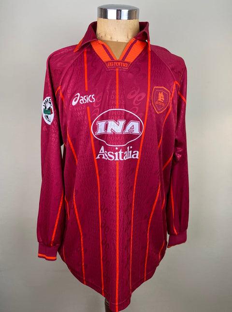 Match Shirt • Club • Roma • 1996 • Asics • Home • 6 • Aldair • Match Worn • Signed - Calcio 90