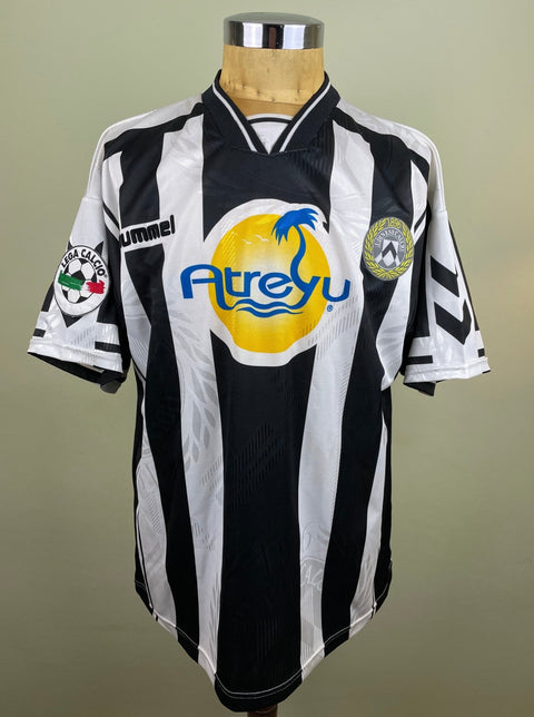 Match Shirt • Club • Udinese • 1997 • Hummel • Home • 7 • Marcio Amoroso • Match Worn - Calcio 90
