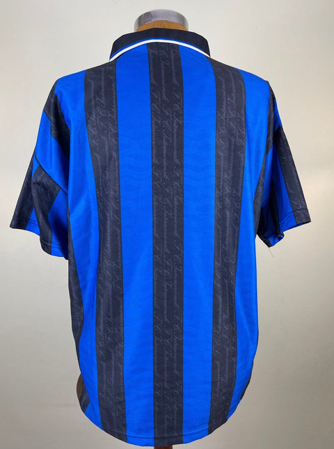 Store Shirt • Inter Milan • 1996 • Massimo Moratti • Signed • Umbro • Size XL - Calcio 90