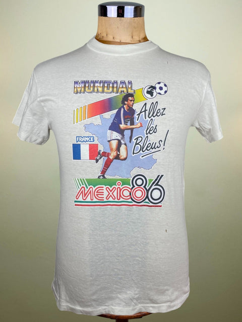 T-Shirt | 1986 | World Cup 86 | France | Platini Mexico 86 Bootleg Tee