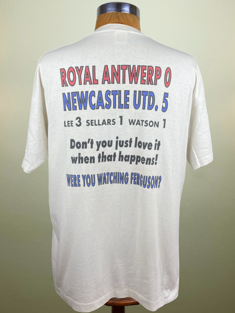 T-Shirt | 1995 | UEFA Cup | Newcastle | Bootleg 5-0 vs Royal Antwerp T-Shirt