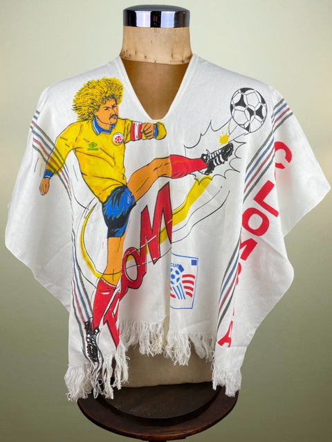 T-Shirt | 1994 | World Cup 94 | Columbia | Carlos Valderrama Bootleg Poncho