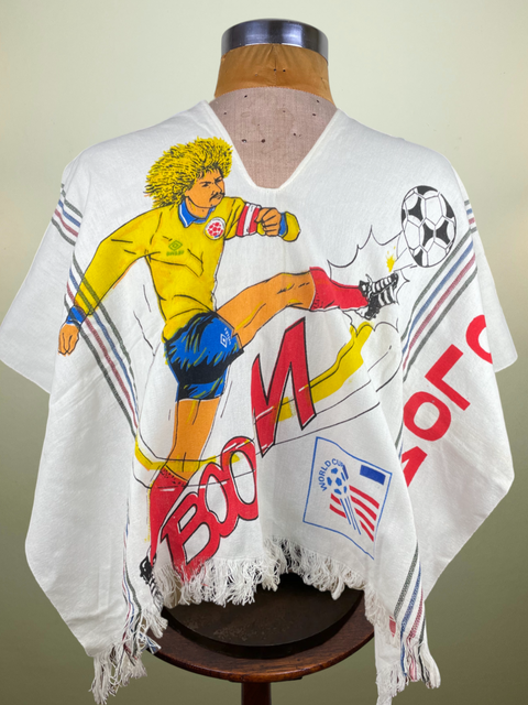 T-Shirt | 1994 | World Cup 94 | Columbia | Carlos Valderrama Bootleg Poncho