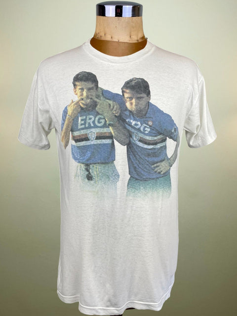 T-Shirt | 1990 | Serie A | Sampdoria | Mancini & Vialli Bootleg T-Shirt