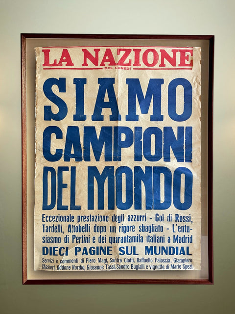 T-Shirts & Merch | Poster | Italia | 1982 | World Champions Newspaper Poster