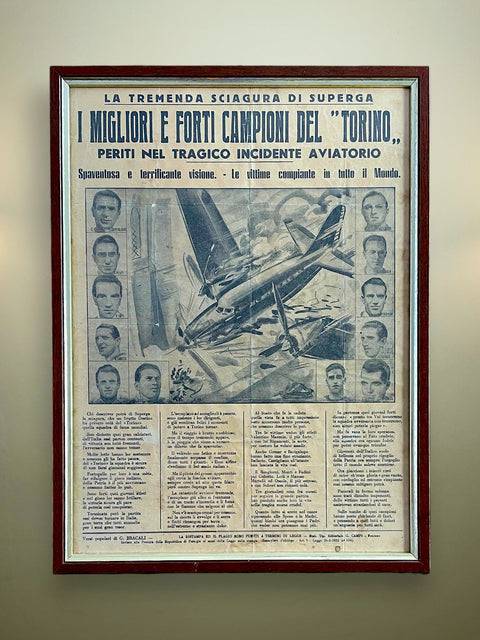 Store Memorabilia • Newspaper • Torino • 1949 • Superga Air Disaster Newspaper Tribute 