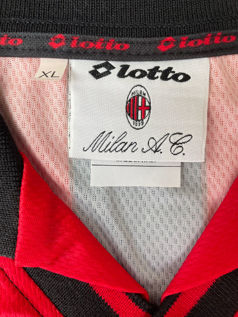 Jersey | Club | AC Milan | 1996 | Roberto Baggio | vs Monza | Signed