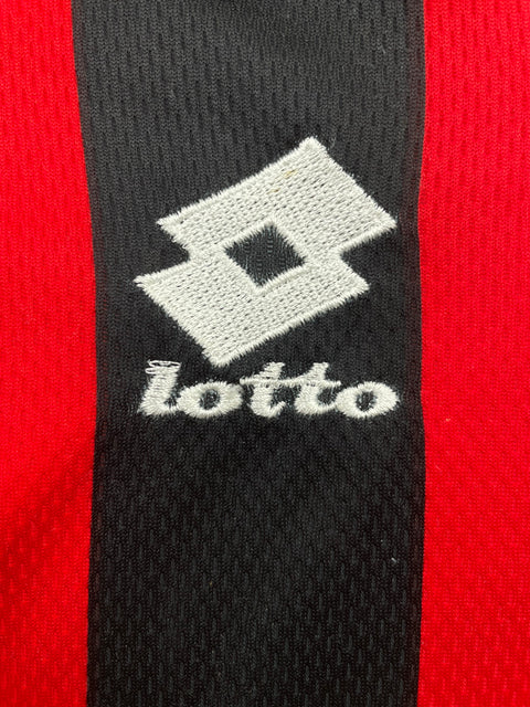 Match Shirt • Club • AC Milan • 1996 • Lotto • Home • #4 • Demetrio Albertini • Match Worn • Unwashed 