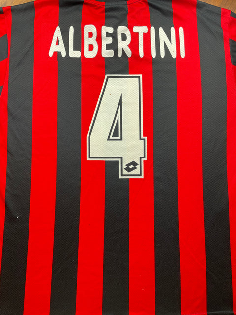Match Shirt • Club • AC Milan • 1996 • Lotto • Home • #4 • Demetrio Albertini • Match Worn • Unwashed 