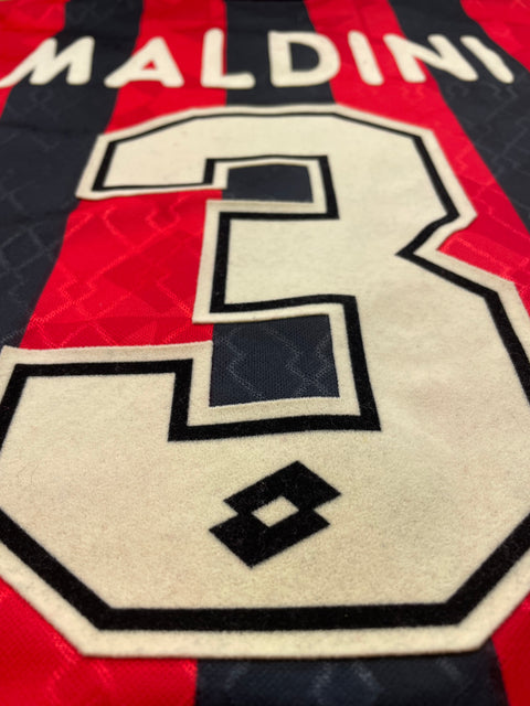 Store Shirt • AC Milan • 1995 • Lotto • Home • #3 • Paolo Maldini • Size XL 