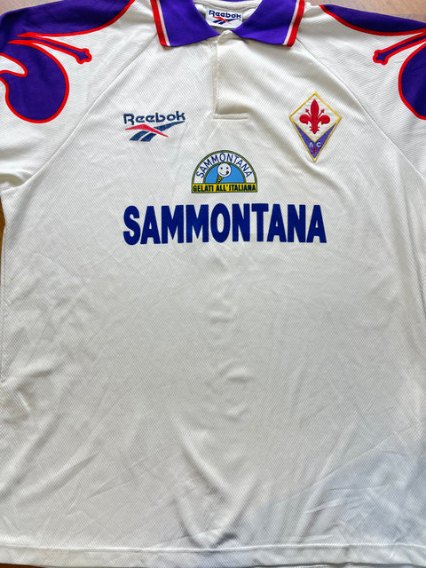 Match Shirt • Club • Fiorentina • 1995 • Reebok • Away • #6 • Match Prepared • Size XL 