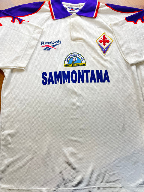 Match Shirt • Club • Fiorentina • 1995 • Reebok • Away • #6 • Match Prepared • Size XL 