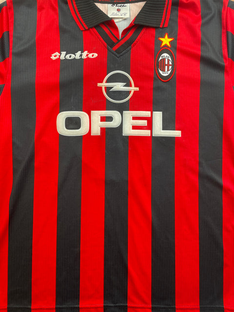 Match Shirt • Club • AC Milan • 1997 • Lotto • Home • #9 • Patrick Kluivert • Match Worn 