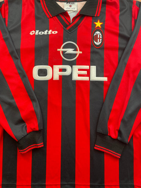 Match Shirt • Club • AC Milan • 1997 • Lotto • Home • #9 • Patrick Kluivert • Match Worn 