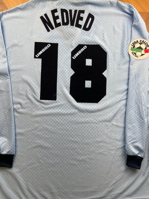 Match Shirt • Club • Lazio • 1996 • Umbro • Home • #18 • Pavel Nedved • Match Worn • Unwashed 