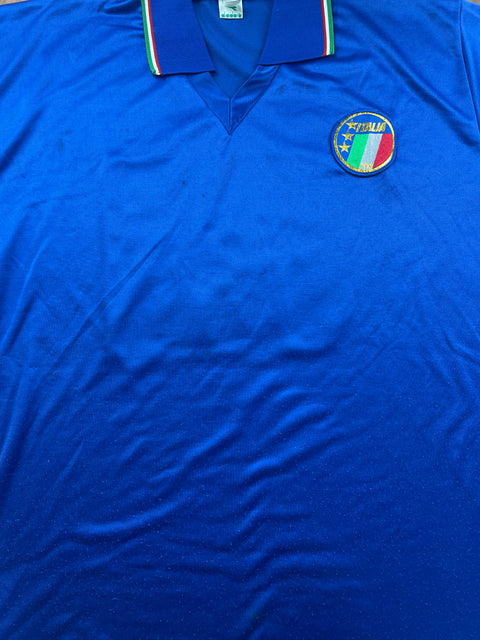 Match Shirt • National • Italia • 1988 • Diadora • Home • #10 • Giuseppe Giannini • vs Norway • Unwashed 