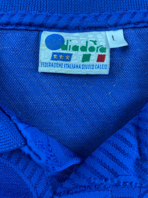 Match Shirt • National • Italia • 1994 • Diadora • Home • #11 • Giuseppe Signori • vs Estonia • Euro 96 Qualifiers 
