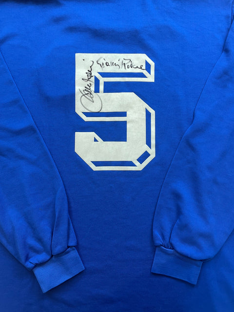 Match Shirt • National • Italia • 1993 • Diadora • Home • #5 • Alessandro Costacurta • vs Malta • WC 94 Qualifiers • Signed by Baresi & Rivera 