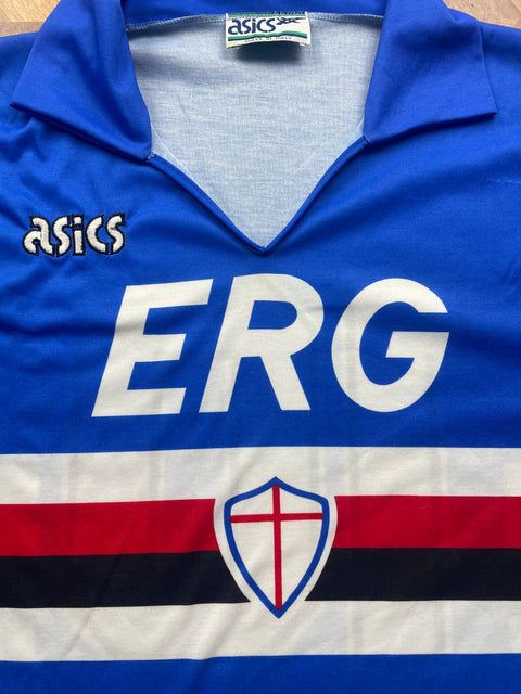Match Shirt • Club • Sampdoria • 1990 • Asics • Home • #10 • Roberto Mancini • Match Worn 