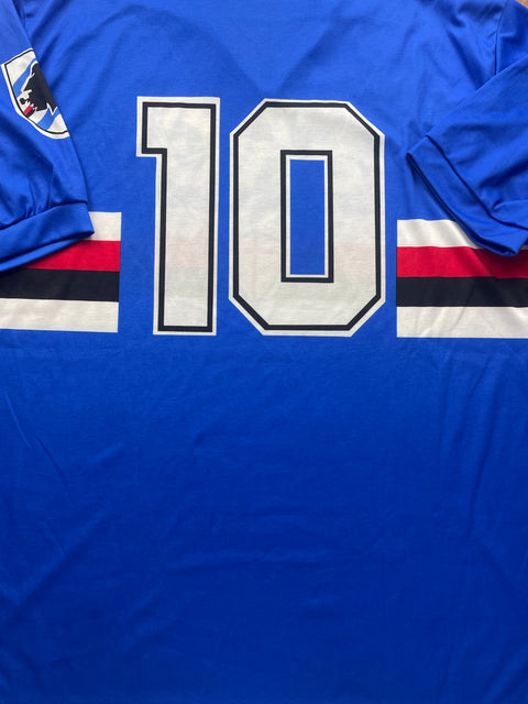 Match Shirt • Club • Sampdoria • 1990 • Asics • Home • #10 • Roberto Mancini • Match Worn 