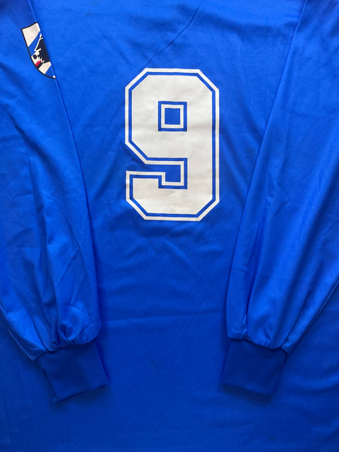 Match Shirt • Club • Sampdoria • 1993 • Asics • Home • #9 • David Platt • Match Worn • Unwashed 