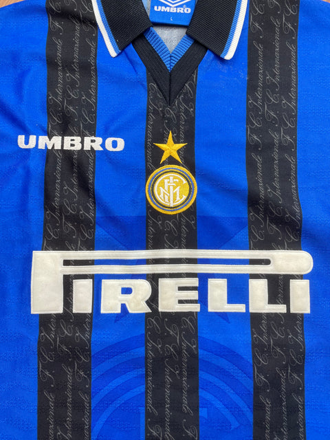 Store Shirt • Inter Milan • 1997 • Umbro • Home • Ronaldo • Size L 