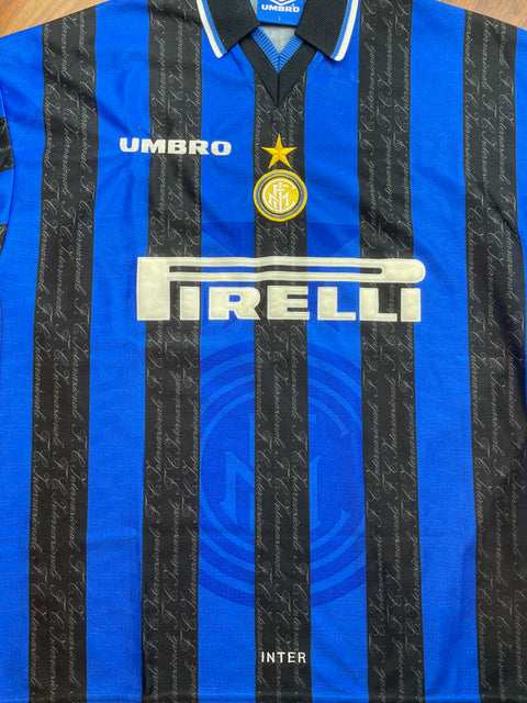 Store Shirt • Inter Milan • 1997 • Umbro • Home • Ronaldo • Size L 