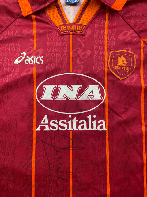 Match Shirt • Club • Roma • 1996 • Asics • Home • #10 • Daniel Fonseca • Match Worn • Signed 