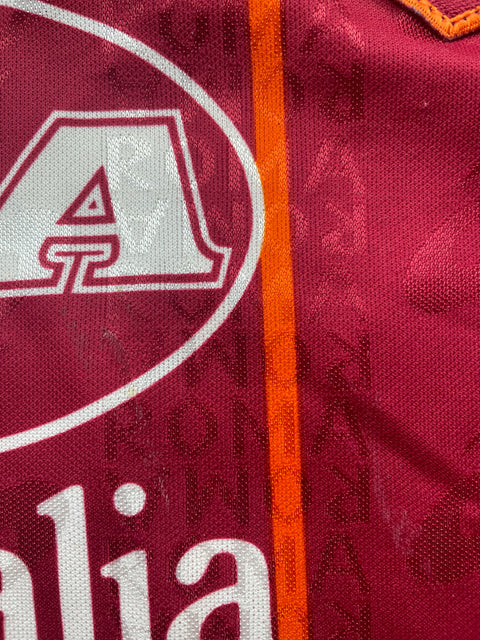 Match Shirt • Club • Roma • 1996 • Asics • Home • #10 • Daniel Fonseca • Match Worn • Signed 