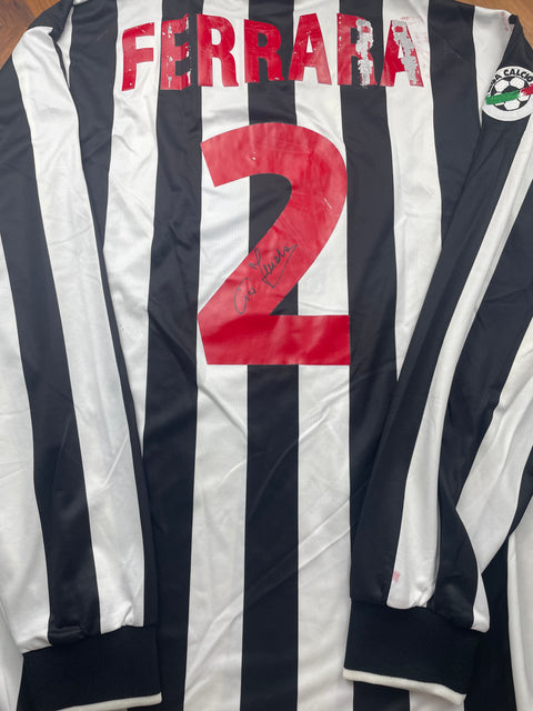 Match Shirt • Club • Juventus • 1998 • Kappa • Home • #2 • Ciro Ferrara • Match Worn • Signed 