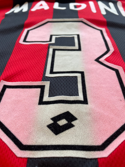 Store Shirt • AC Milan • 1996 • Lotto • Home • #3 • Paolo Maldini • Size XL 