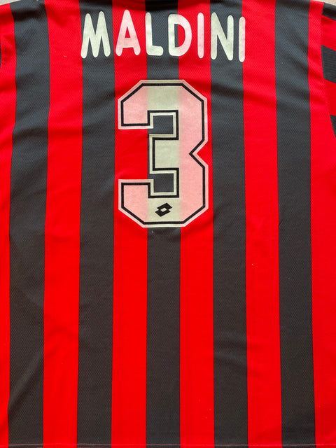 Store Shirt • AC Milan • 1996 • Lotto • Home • #3 • Paolo Maldini • Size XL 