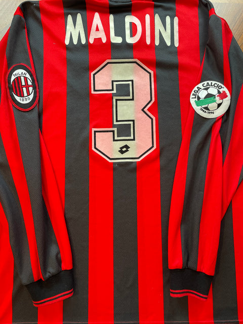 Store Shirt • AC Milan • 1996 • Lotto • Home • #3 • Paolo Maldini • Size XL 