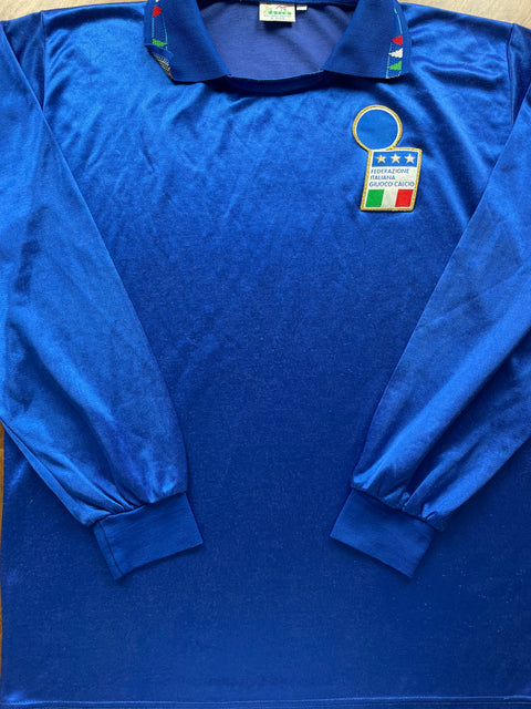 Match Shirt • National • Italia • 1991 • Diadora • Home • #No Number • Size M 