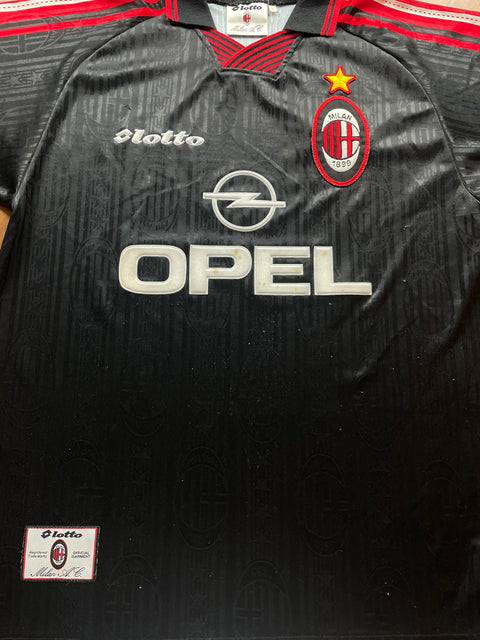 Store Shirt • AC Milan • 1997 • Lotto • Special Third • Worn vs Ajax in Amsterdam ArenA inauguration friendly • Size XL 